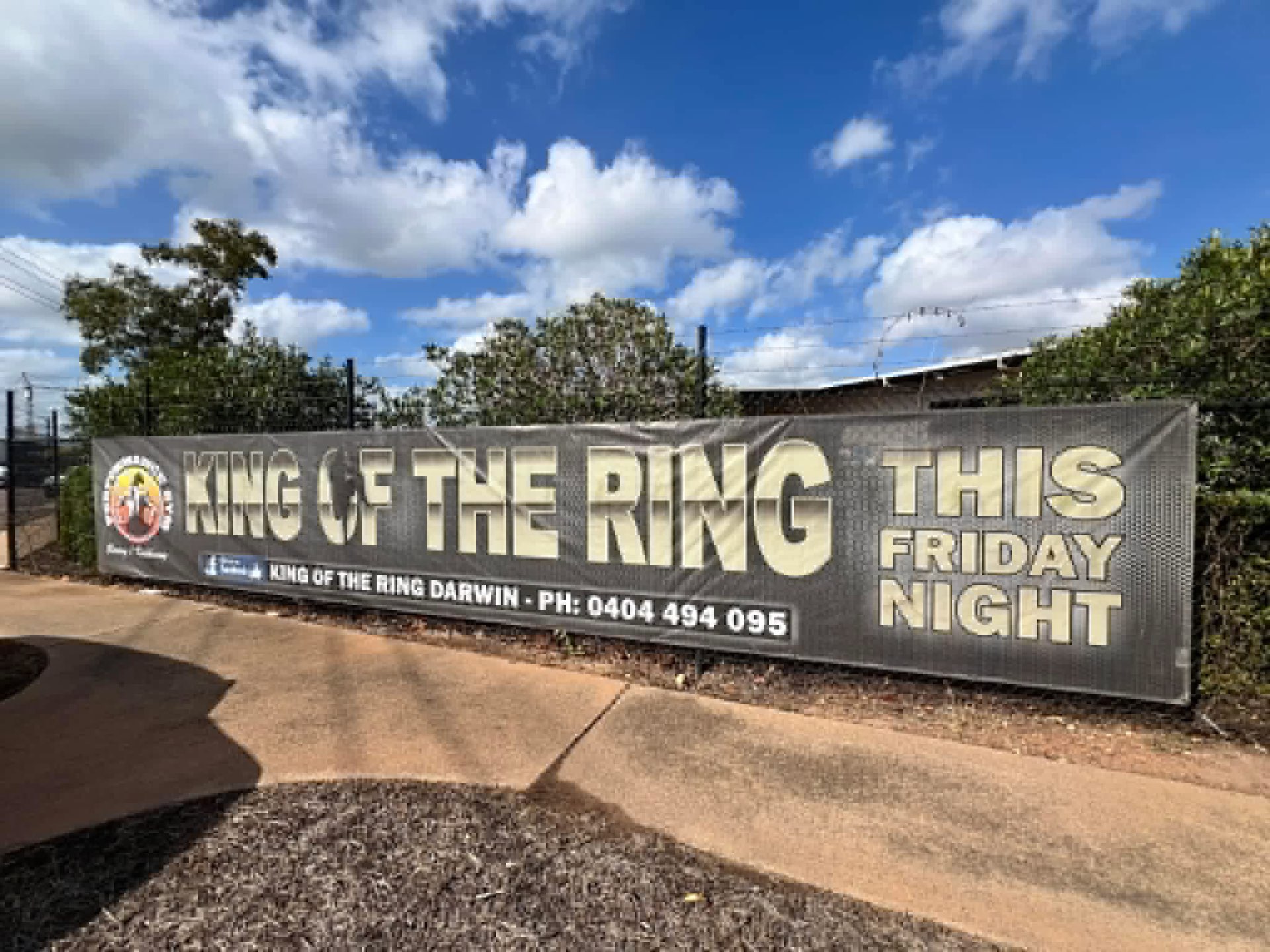 King of the Ring Darwin street banner